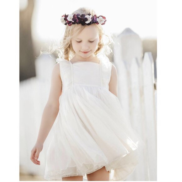 Well Dressed Wolf Simply Ivory Tulle Dress Pinafore 100% Cotton Portraits NWT - Picture 2 of 8